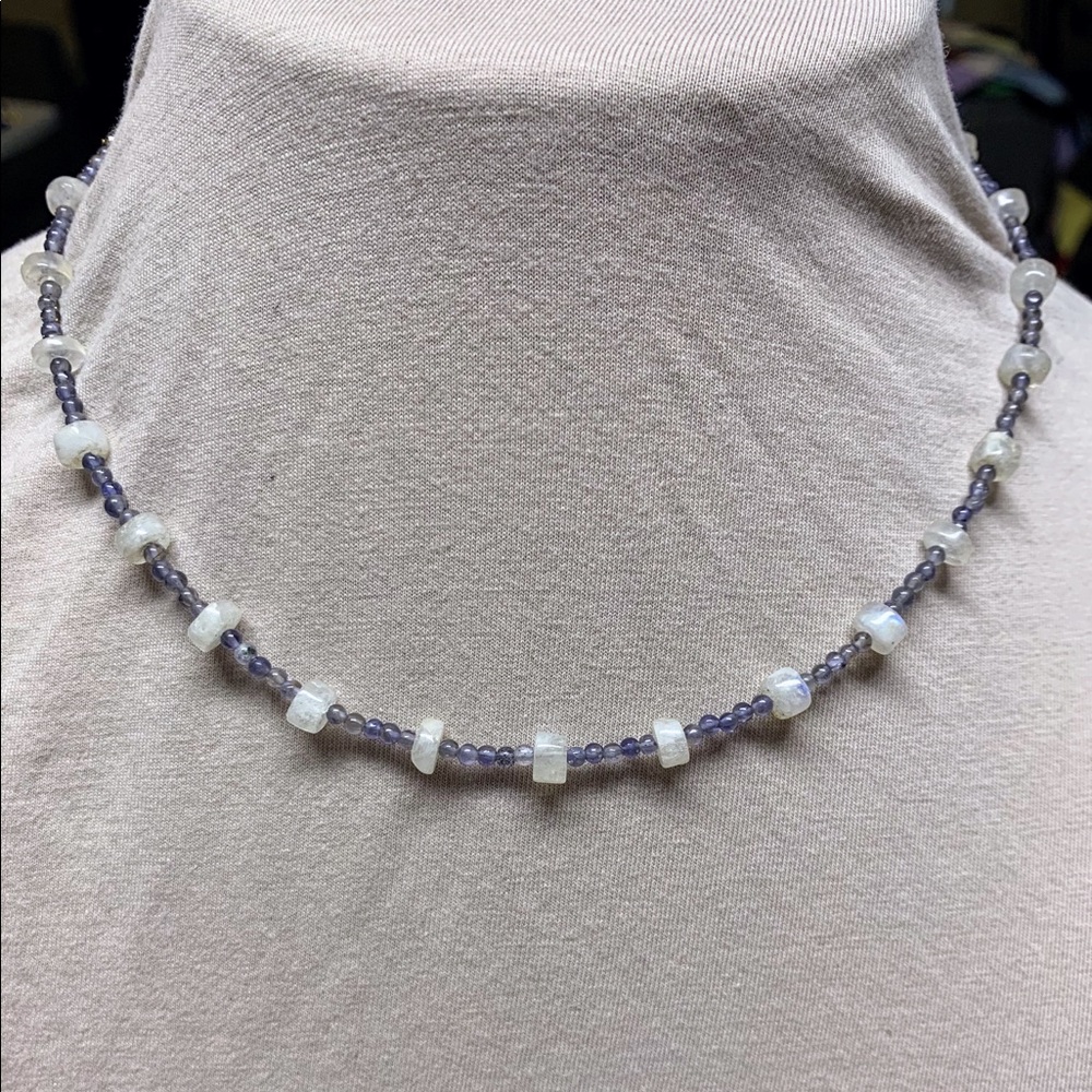 Amethyst and Moonstone choker - Picture 2 of 4